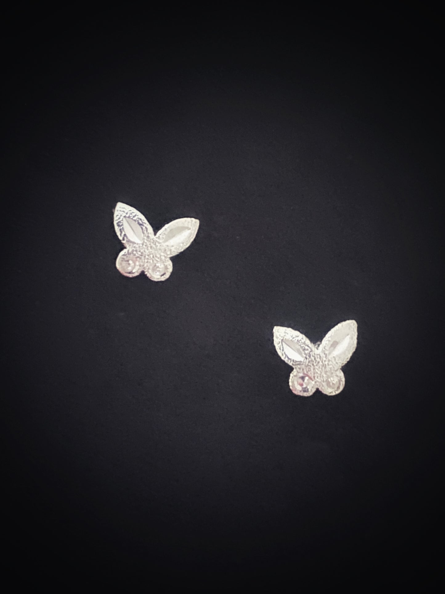 Butterfly Silver Top Earrings