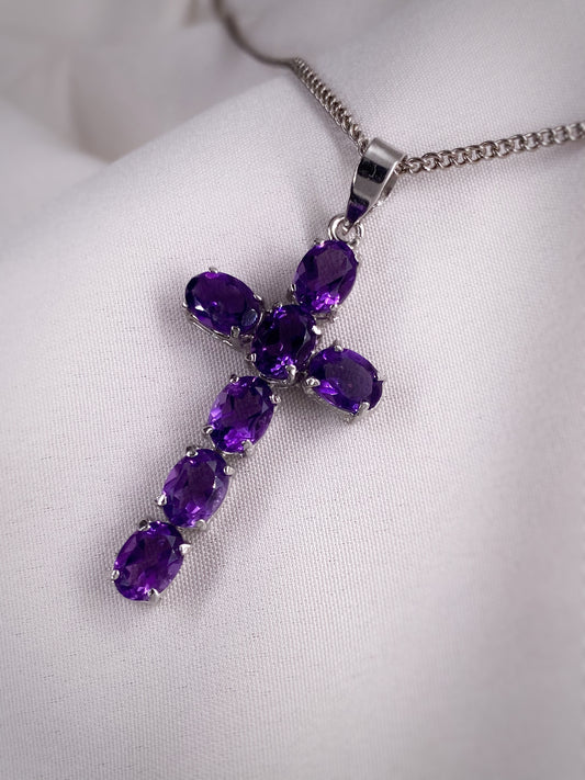 Amethyst Cross Pendant