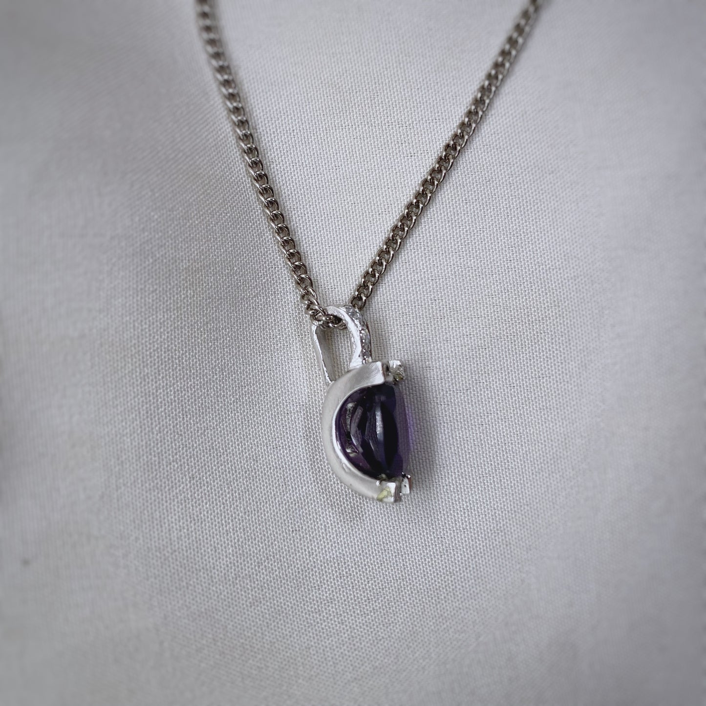 Amethyst Limited Edition Pendant with Moissanites/CZ