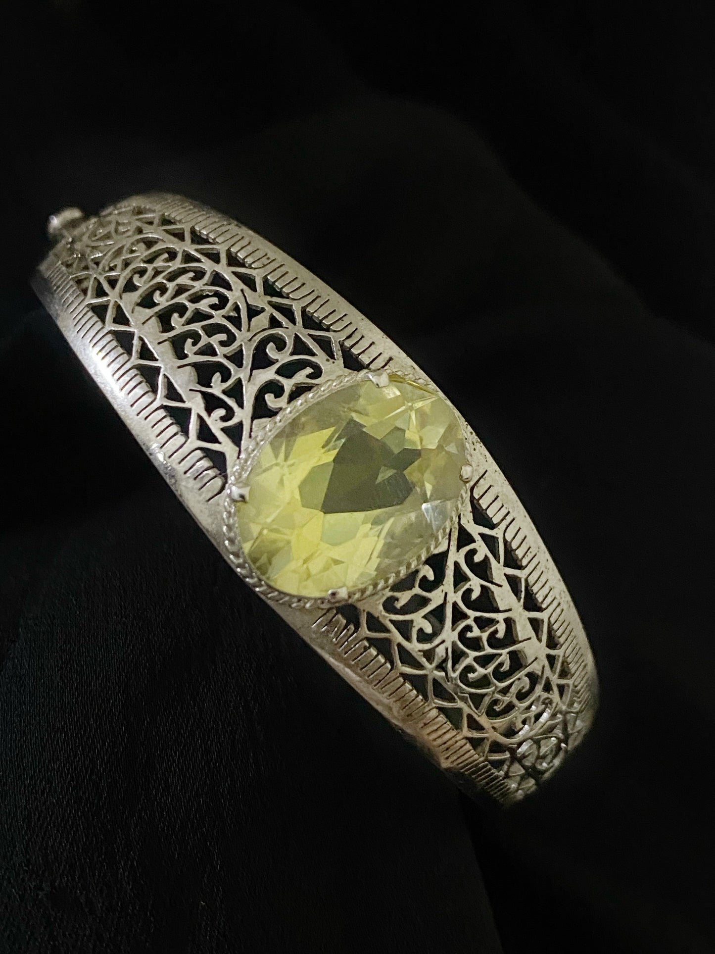 Lemon Topaz Limited Edition Filigree Bangle