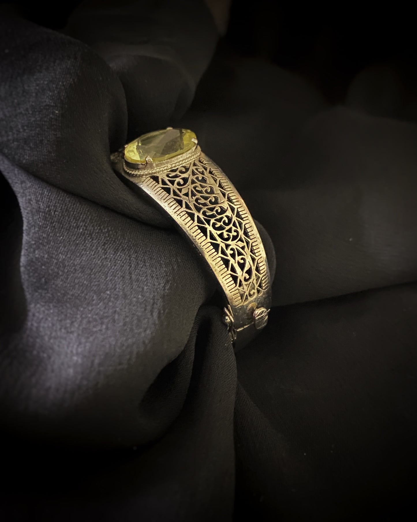 Lemon Topaz Limited Edition Filigree Bangle