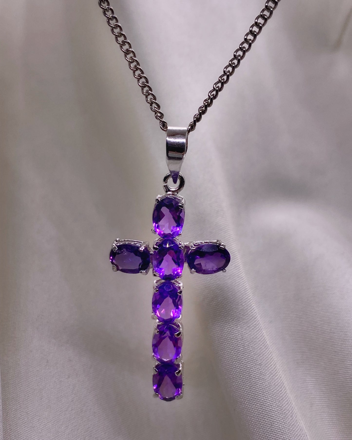 Amethyst Cross Pendant