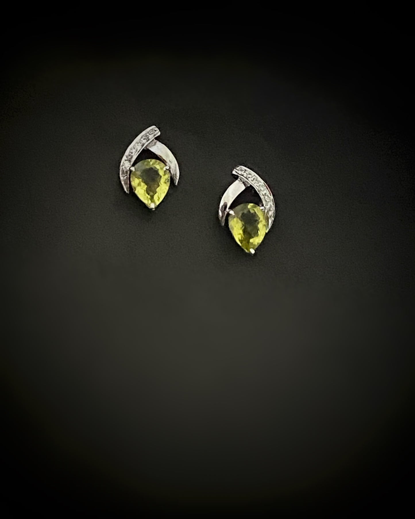 Lemon Topaz Top Earrings