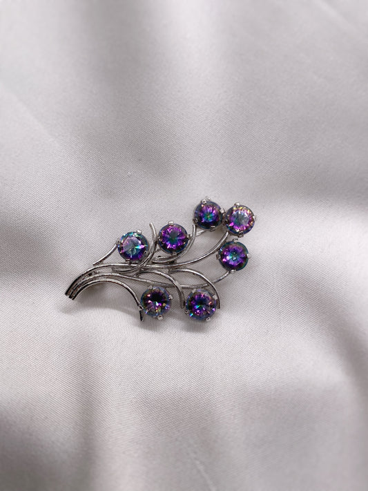 Mystic Topaz Brooch/Saree Pin