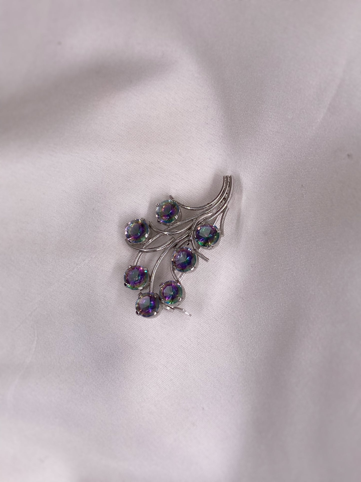 Mystic Topaz Brooch/Saree Pin