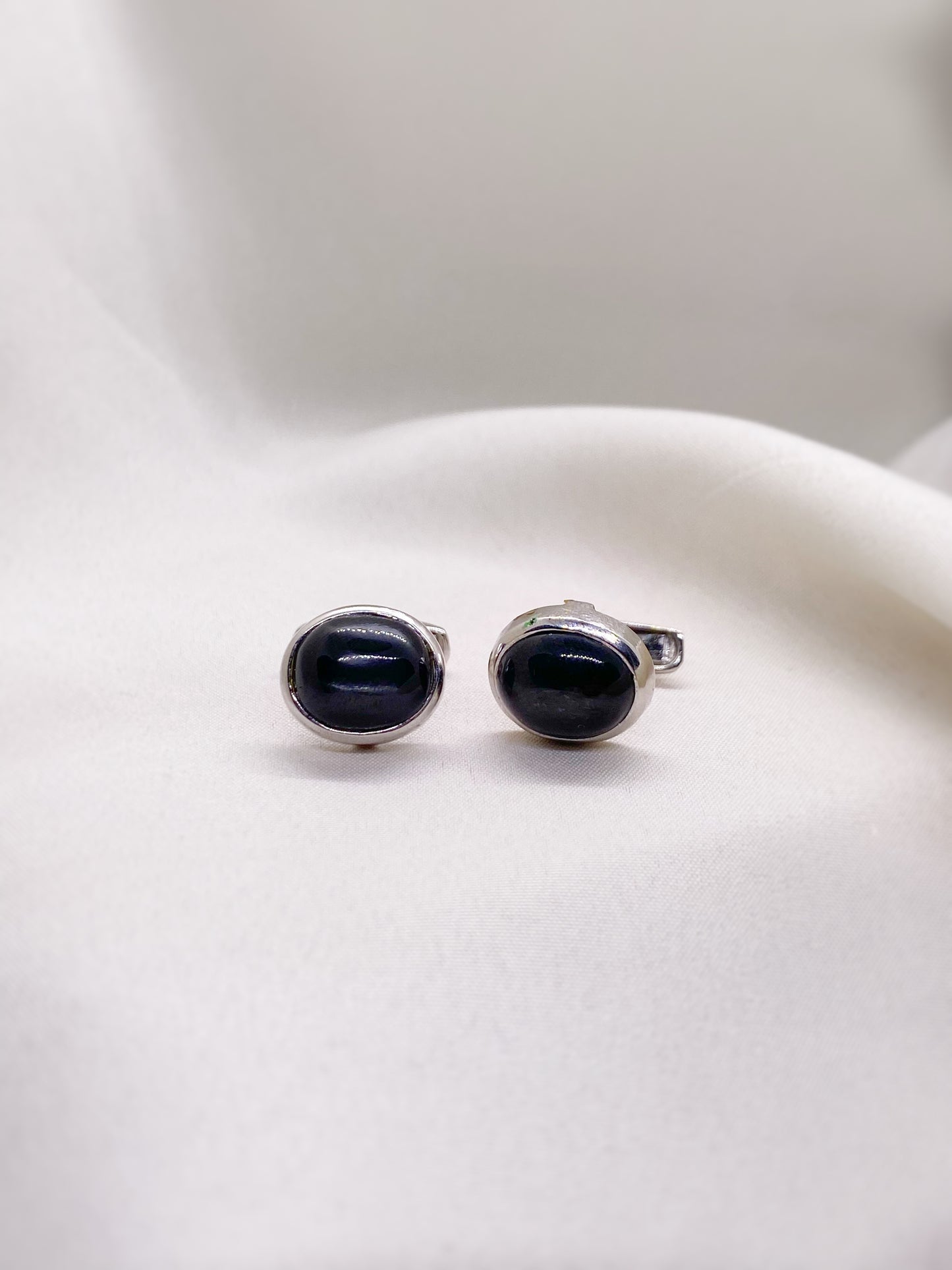 Black Star Cabochon Cufflinks